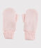 Moufles enfant fille rose MINOIS/ ARGENT