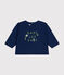 Tee-shirt manches longues en jersey fin bébé bleu MEDIEVAL