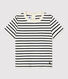 Tee-shirt manches courtes rayé en coton bébé