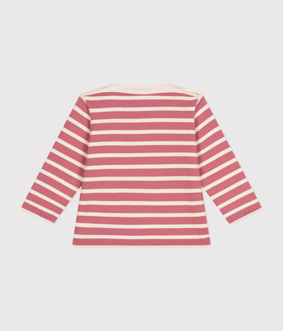 Marinière en coton épais bébé rose ROSEWOOD/ AVALANCHE