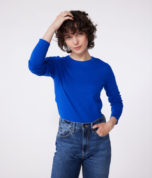 Tee-shirt Femme l'Iconique en coton uni bleu