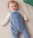 Ensemble salopette en velours bébé