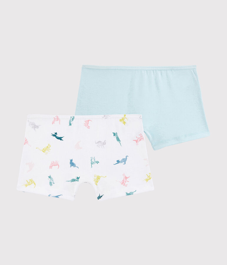 Lot de 2 shorties chats color&eacute;s petite fille variante 1