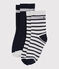 Lot de 2 paires de chaussettes fille-garçon variante 1