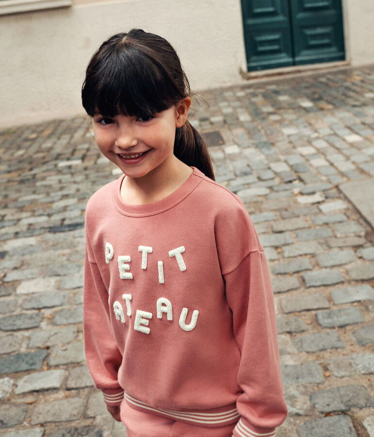 Sweatshirt en molleton enfant fille / gar&ccedil;on rose ROSEWOOD