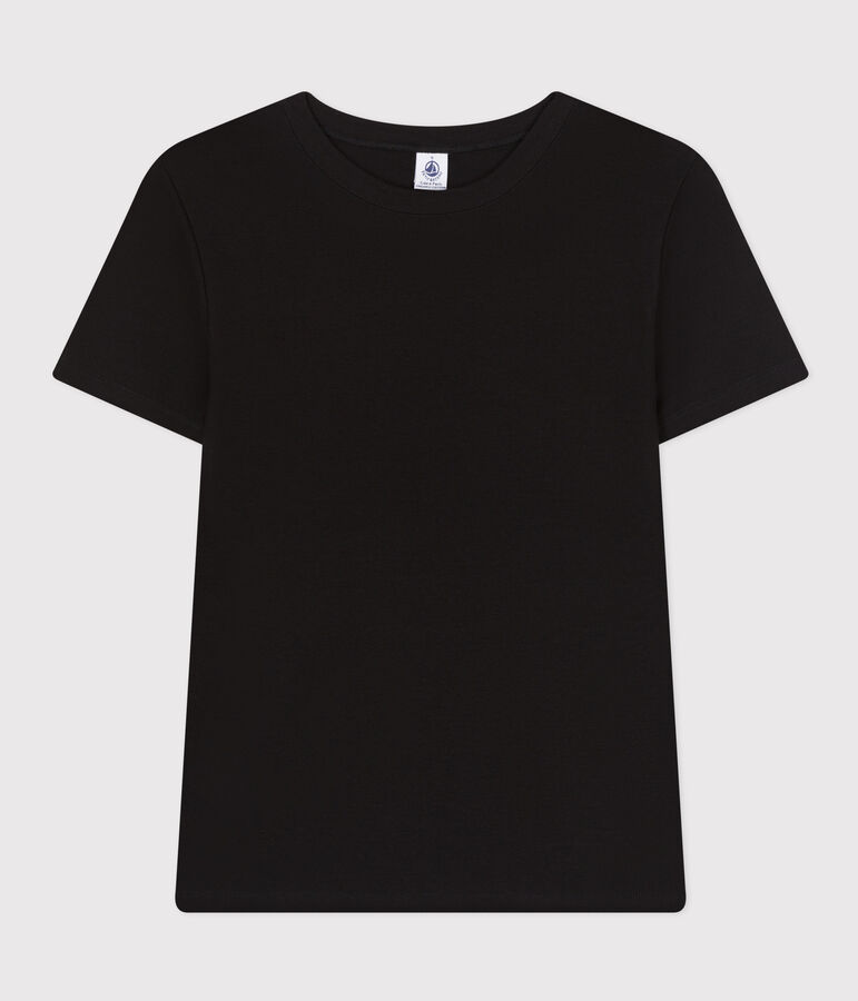 Tee-shirt L'ICONIQUE col rond en coton Femme noir NOIR