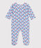 Pyjama bébé en coton fleuri blanc MARSHMALLOW/blanc MULTICO