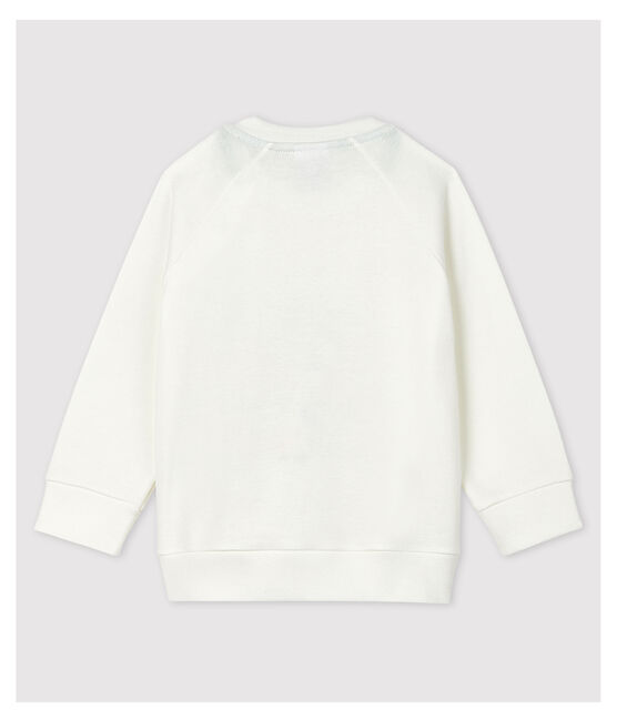 Sweatshirt en coton bébé. blanc MARSHMALLOW