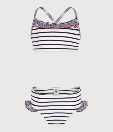 Maillot de bain deux pièces enfant à rayures