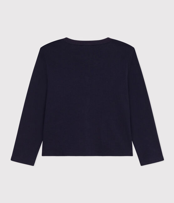 Cardigan en coton enfant fille bleu SMOKING
