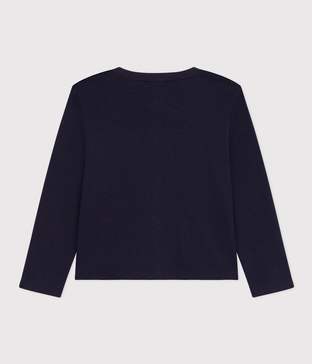 Cardigan en coton enfant fille bleu marine