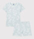 Pyjacourt Hawaï bleu petite fille en coton