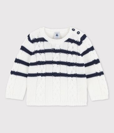 PETIT BATEAU - Pull en tricot torsadé bébé