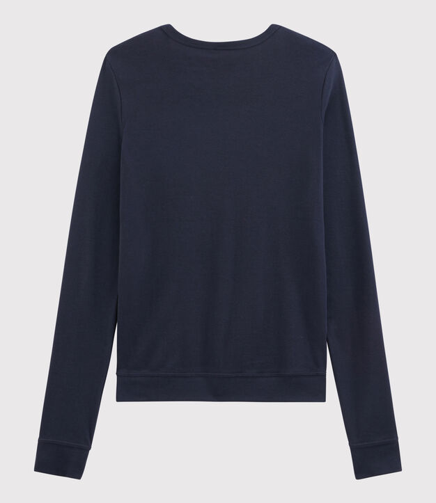 Cardigan iconique en coton Femme bleu marine