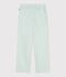 Pantalon enfant en coton lin vert clair