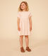 Robe imprimée manches courtes en gaze de coton enfant fille