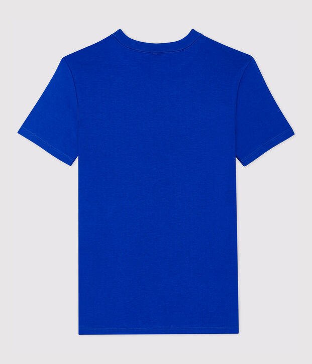 T-shirt col rond iconique en coton Femme bleu