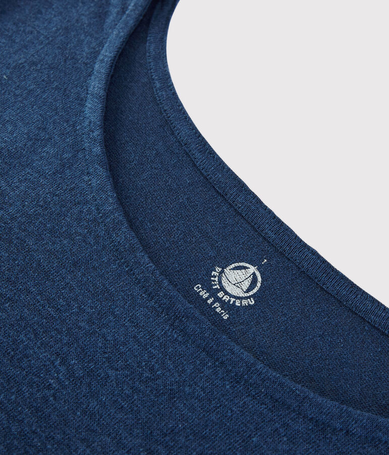 T-shirt en lin uni Femme bleu MEDIEVAL