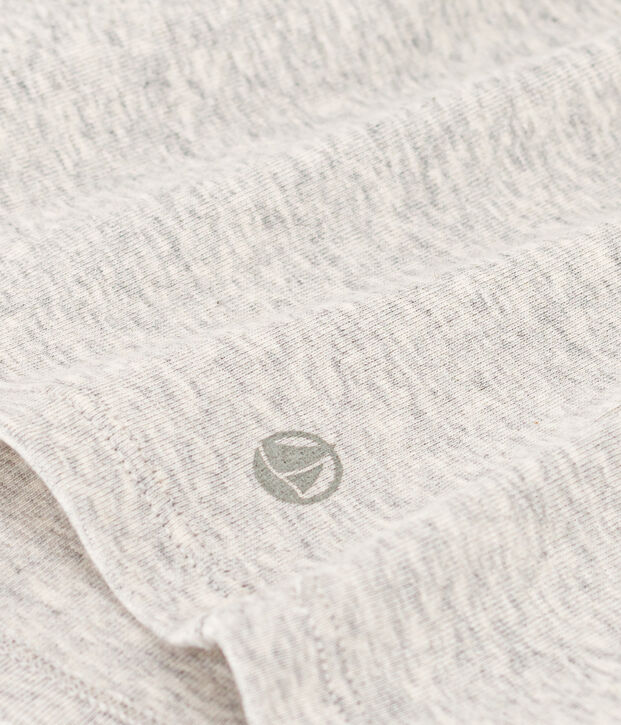 Tee-shirt col roul&eacute; L'ICONIQUE en coton Femme gris chin&eacute; clair