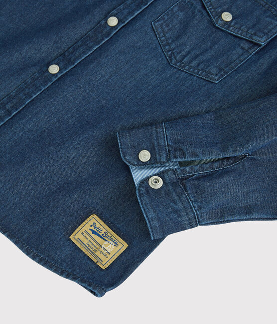 Chemise en denim enfant garçon bleu DENIM BLEU DELAVE