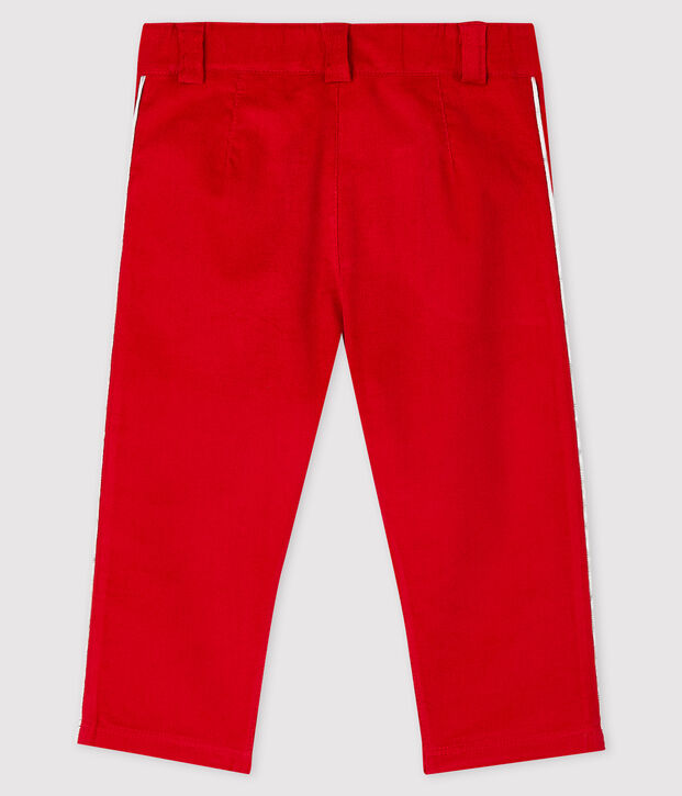 Pantalon en velours b&eacute;b&eacute;. rouge