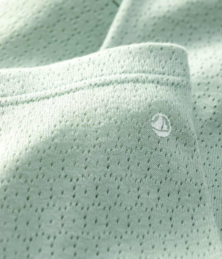 Legging en maille ajour&eacute;e b&eacute;b&eacute; vert HERBIER