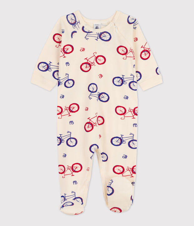 Dors-bien v&eacute;lo b&eacute;b&eacute; en coton &eacute;cru/multicouleur