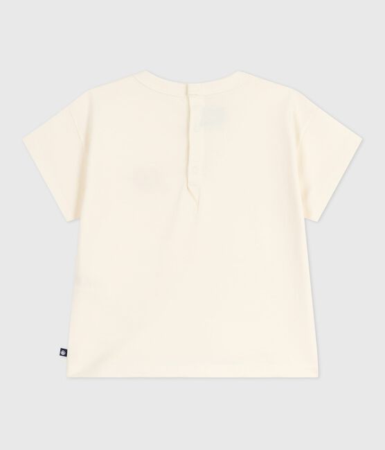 Tee-shirt bébé en coton à manches longues, motif cœur écru MILK