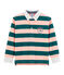 Rugby polo enfant garçon vert PINEDE/rose ROSAKO