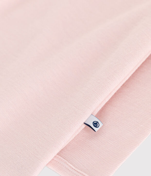 Body jambes longues b&eacute;b&eacute; en laine et coton rose