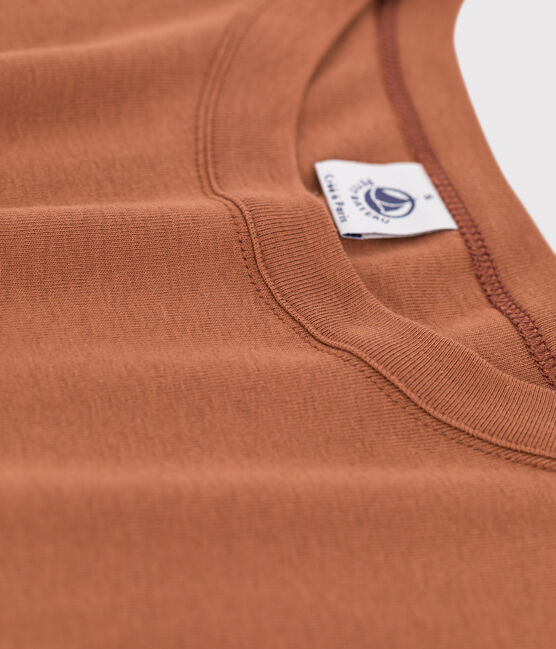 Tee-shirt L'ICONIQUE col rond en coton Femme marron CINA