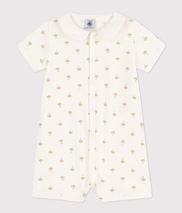 PETIT BATEAU - Combinaison courte palmiers en coton bébé