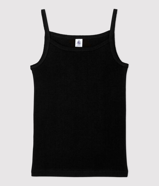 Chemise à bretelles L'ICONIQUE en coton BIO Femme noir NOIR