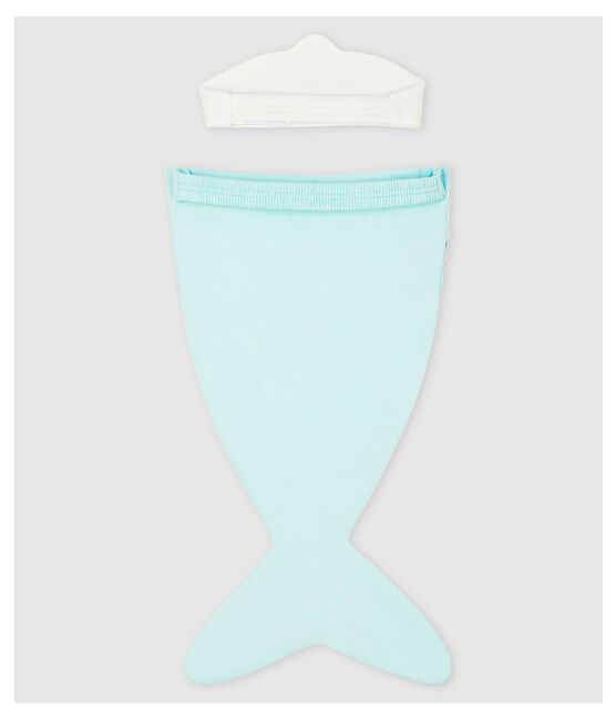 Set déguisement sirène petite fille en coton bleu HAITI/écru MULTICO