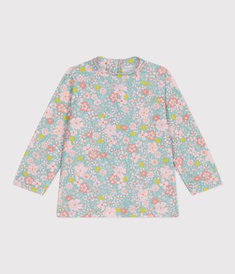 Tee-shirt anti UV b&eacute;b&eacute;, imprim&eacute; fleurs