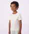 Tee-shirt manches courtes enfant garçon blanc MARSHMALLOW