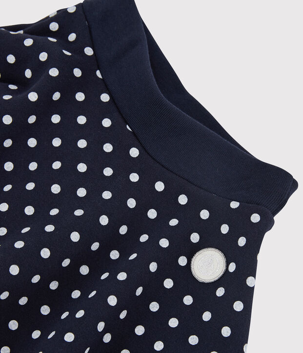 Jupe en molleton enfant fille bleu/blanc