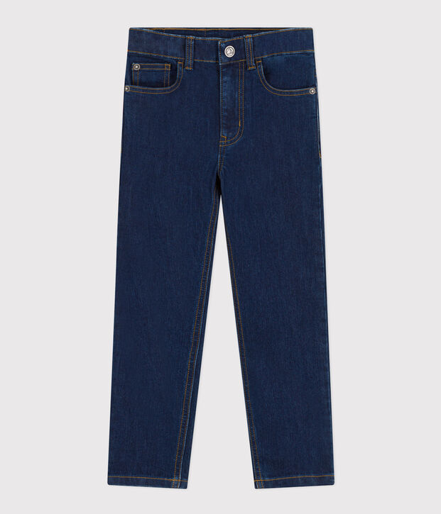 Pantalon droit denim enfant gar&ccedil;on bleu