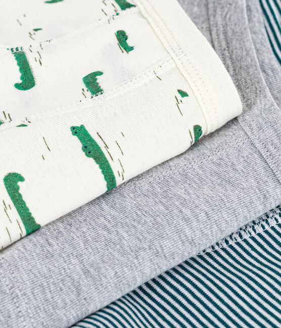 Lot de boxers enfant en coton à ceinture colletée imprimé variante 1