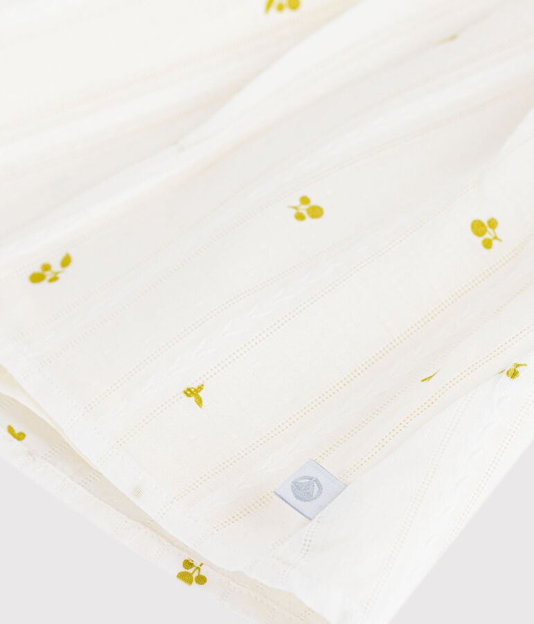 Blouse b&eacute;b&eacute; en coton sans manches en coton, imprim&eacute;e fleurs vert MARSHMALLOW/ MOSS