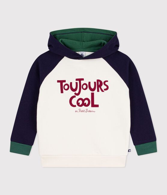 Sweatshirt enfant en coton imprimé MILK/ MULTICO