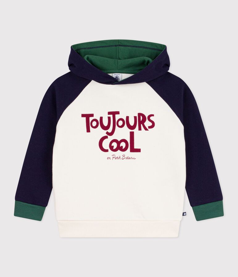 Sweatshirt enfant en coton imprim&eacute; MILK/ MULTICO