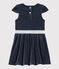 Robe manches courtes enfant fille bleu SMOKING