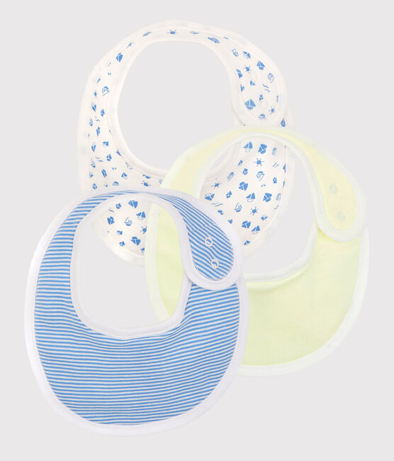 Lot De 3 Bavoirs Bebe En Coton Biologique Variante 1 Petit Bateau