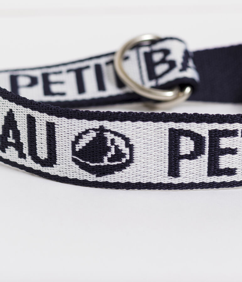 Ceinture logo bleu/blanc