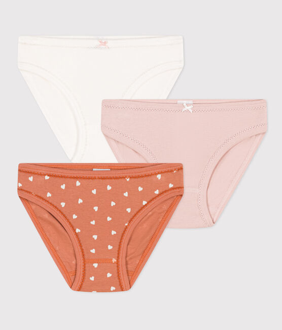 Lot de 3 culottes cœur en coton petite fille variante 1
