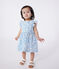 Robe bébé en coton et son bloomer, imprimés cerises bleues bleu MARSHMALLOW/ PORCELANA