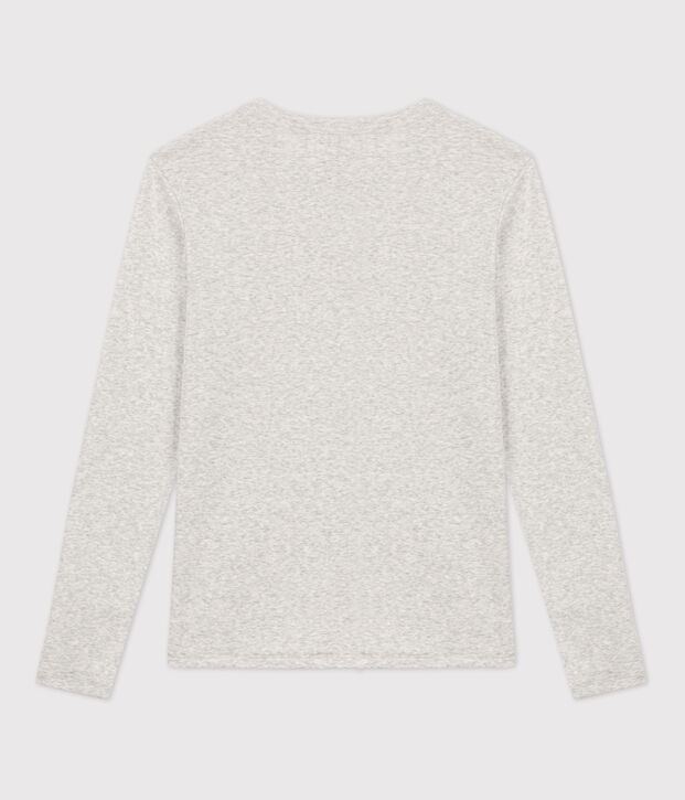 Tee-shirt L'ICONIQUE col rond en coton Femme gris chin&eacute; clair