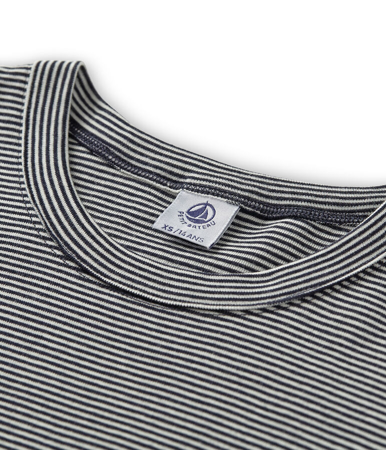 Tee shirt manches courtes iconique femme bleu/blanc