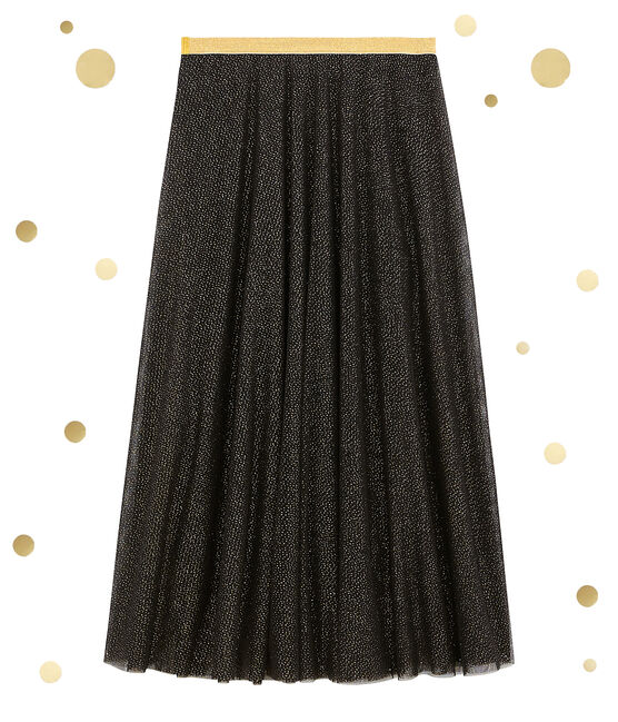 Jupe femme en tulle noir NOIR/jaune DORE